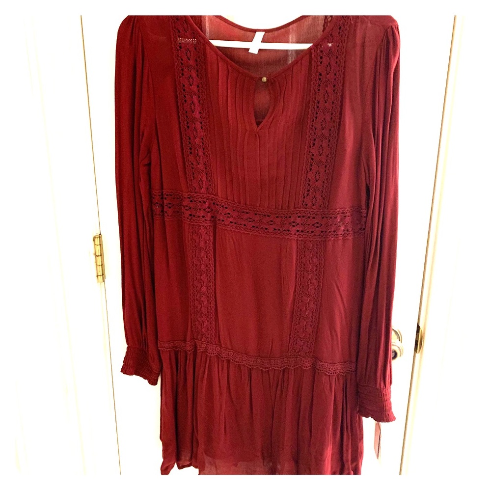 Cranberry Dress drop waist